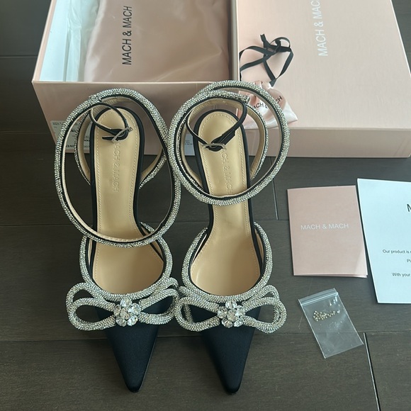 Mach & Mach Women's Black Heels - Picture 9 of 14